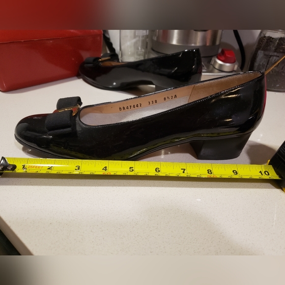 Ferragamo Ballet Flats- Black Patent - Picture 6 of 7